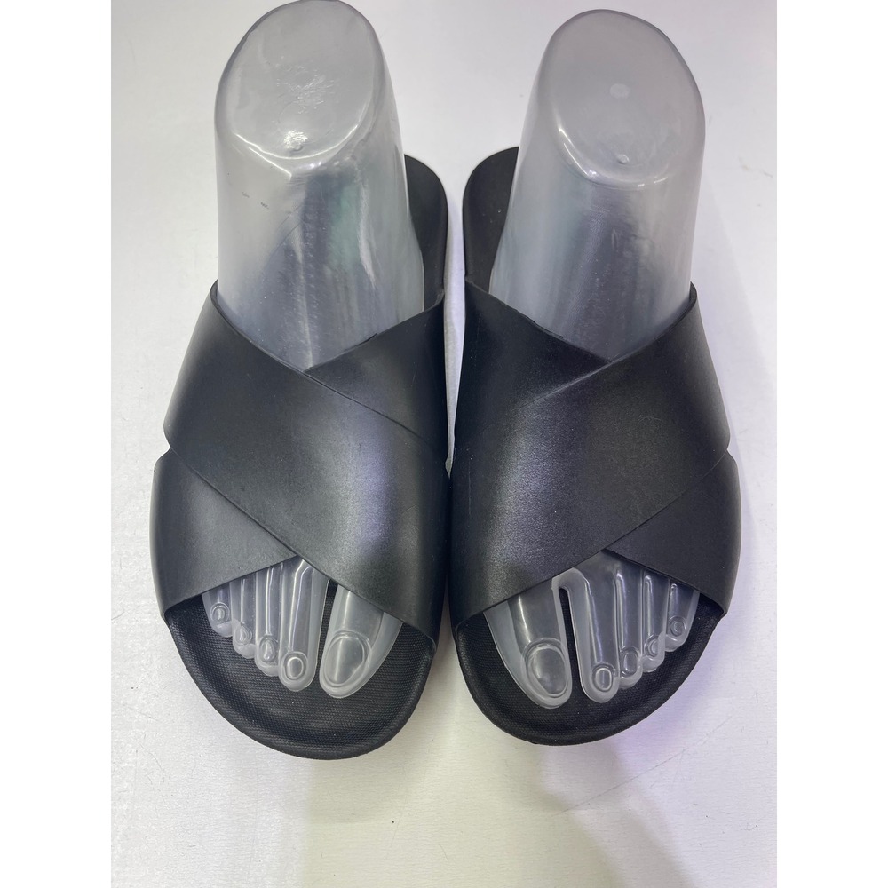 Oka-B Maxwell Black Cross Strap Slide Sandals Men 7-8 Womens 8.5-9.5 Made in USA